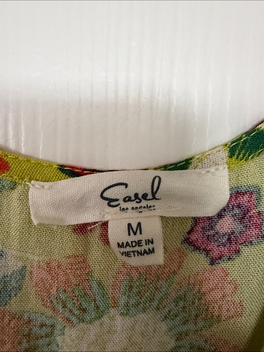 easel Lime Green Floral Tie-Shoulder Maxi Dress - Picture 2 of 3
